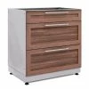 None Outdoor Kitchen Stainless Steel 3-Drawer Cabinet