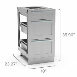 NewAge Products Signature Series Outdoor Kitchen 3 Drawer Cabinet