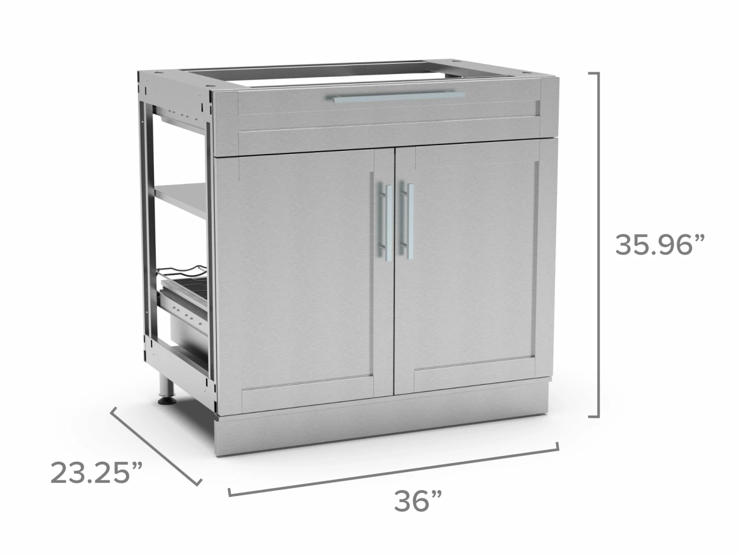 NewAge Products Signature Series Outdoor Kitchen 36 In. Bar Cabinet 2 NewAge Products Signature Series Outdoor Kitchen 36 In. Bar Cabinet