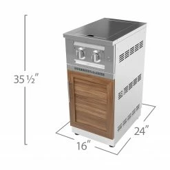 NewAge Products Outdoor Kitchen Stainless Steel Platinum Dual Side Burner