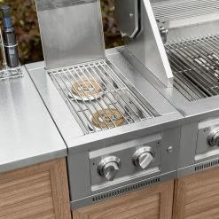 NewAge Products Outdoor Kitchen Stainless Steel Platinum Dual Side Burner