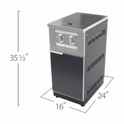 NewAge Products Outdoor Kitchen Aluminum Platinum Dual Side Burner