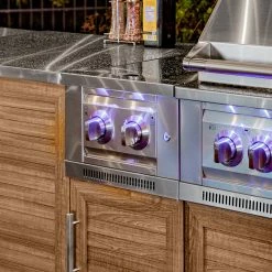 NewAge Products Outdoor Kitchen Aluminum Platinum Dual Side Burner