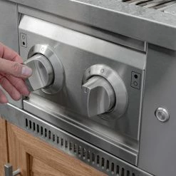 NewAge Products Outdoor Kitchen Aluminum Platinum Dual Side Burner