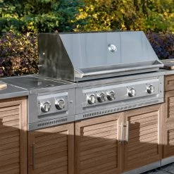 NewAge Products Outdoor Kitchen Aluminum Platinum Dual Side Burner