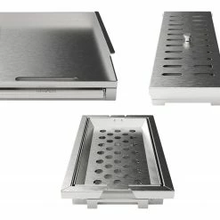 NewAge Products Outdoor Kitchen Grill 3-Piece Bundle (Griddle Plate, Smoker Box, Charcoal Tray)
