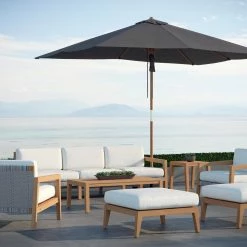 NewAge Products Sofas & Sectionals Lakeside 8 Piece Chat Set With 3-Seater Sofa And Umbrella