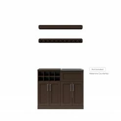 NewAge Products Home Wet Bar 5 Piece Cabinet Set - 21 Inch
