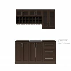 NewAge Products Home Wet Bar 7 Piece Cabinet Set - 21 Inch Home Bar Cabinets 31 NewAge Products Home Wet Bar 7 Piece Cabinet Set - 21 Inch Home Bar Cabinets