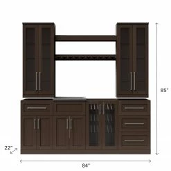 NewAge Products Home Wet Bar 9 Piece Cabinet Set - 21 Inch 32 NewAge Products Home Wet Bar 9 Piece Cabinet Set - 21 Inch