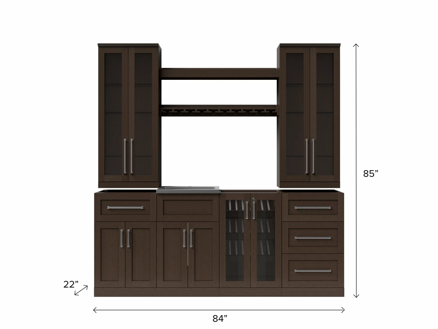 NewAge Products Home Wet Bar 9 Piece Cabinet Set - 21 Inch 13 NewAge Products Home Wet Bar 9 Piece Cabinet Set - 21 Inch