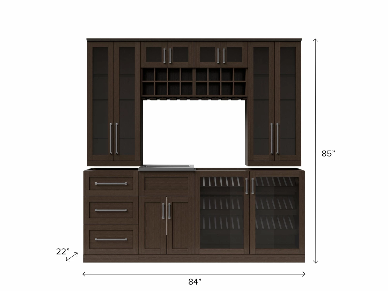 NewAge Products Home Bar 8 Piece Cabinet Set - 21 Inch 13 NewAge Products Home Bar 8 Piece Cabinet Set - 21 Inch