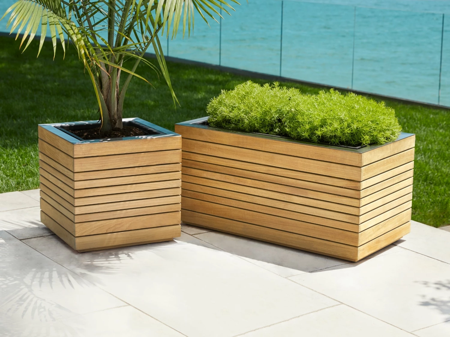 NewAge Products Rhodes Rectangular Planter (Set Of 2) Planter Boxes 16 NewAge Products Rhodes Rectangular Planter (Set Of 2) Planter Boxes