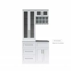 NewAge Products Home Wet Bar 5 Piece Cabinet Set - 21 Inch Home Bar Cabinets