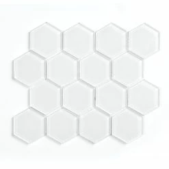 NewAge Products Glass Hexagon Tile (2 X 11-Pack) Kitchen Backsplash