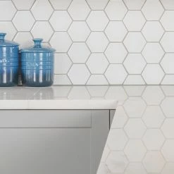 NewAge Products Glass Hexagon Tile (3 X 11-Pack) Kitchen Backsplash