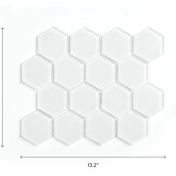 NewAge Products Glass Hexagon Tile (3 X 11-Pack) Kitchen Backsplash 9 NewAge Products Glass Hexagon Tile (3 X 11-Pack) Kitchen Backsplash