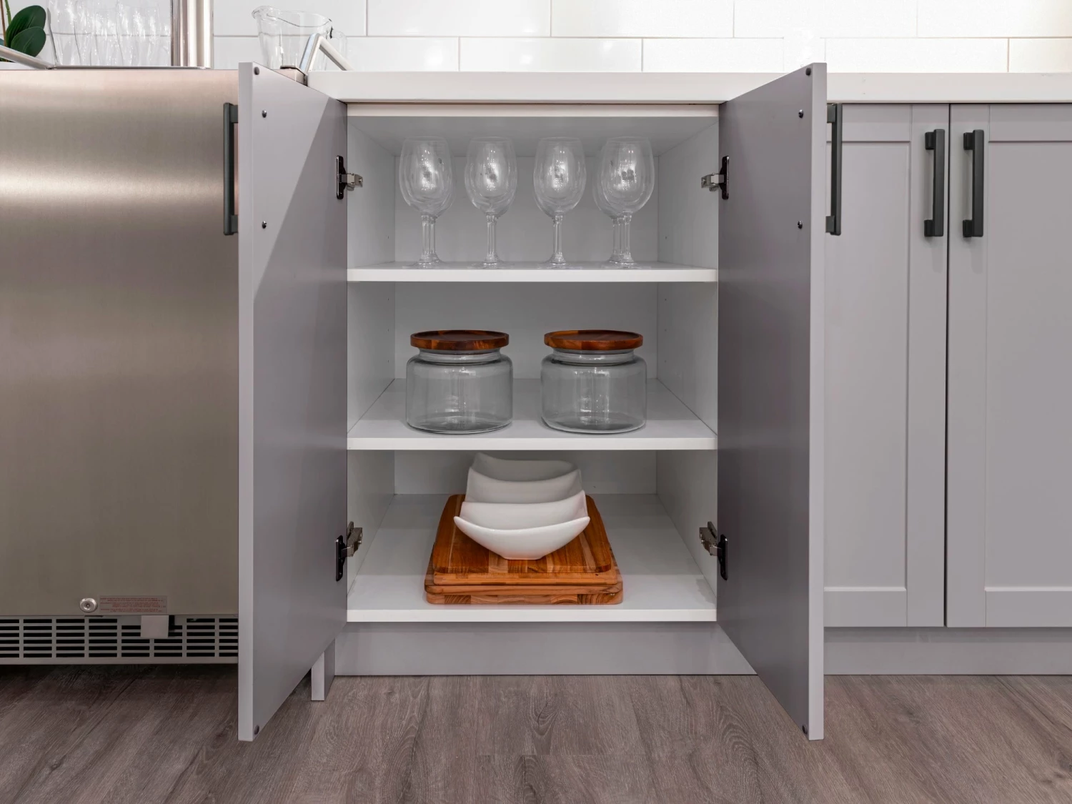 NewAge Products Home Bar Cabinets Home Bar 4 Piece Cabinet Set With Glass Door And Single Drawer Cabinets - 24 Inch 21 NewAge Products Home Bar Cabinets Home Bar 4 Piece Cabinet Set With Glass Door And Single Drawer Cabinets - 24 Inch