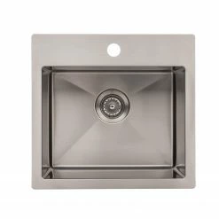 NewAge Products 19 In. Overmount Single Bowl Stainless Steel Sink Kitchen Sinks
