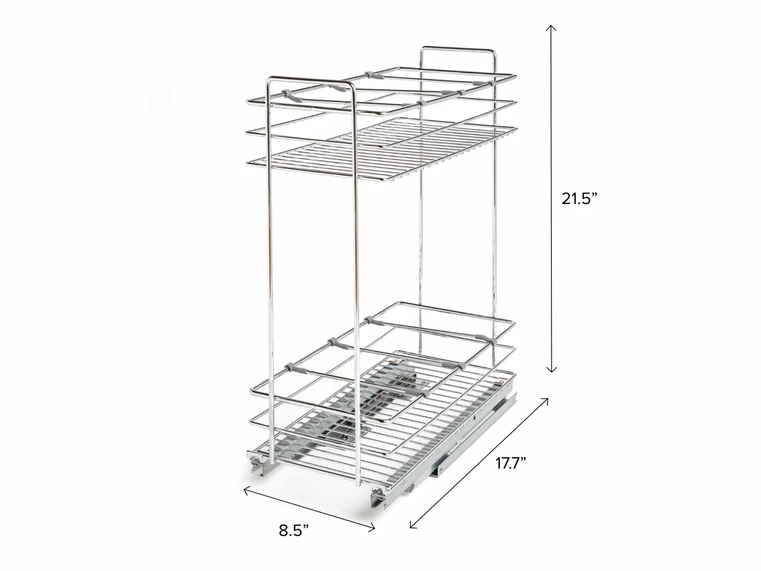 NewAge Products Kitchen Organization Pull Out Double Basket 3 NewAge Products Kitchen Organization Pull Out Double Basket