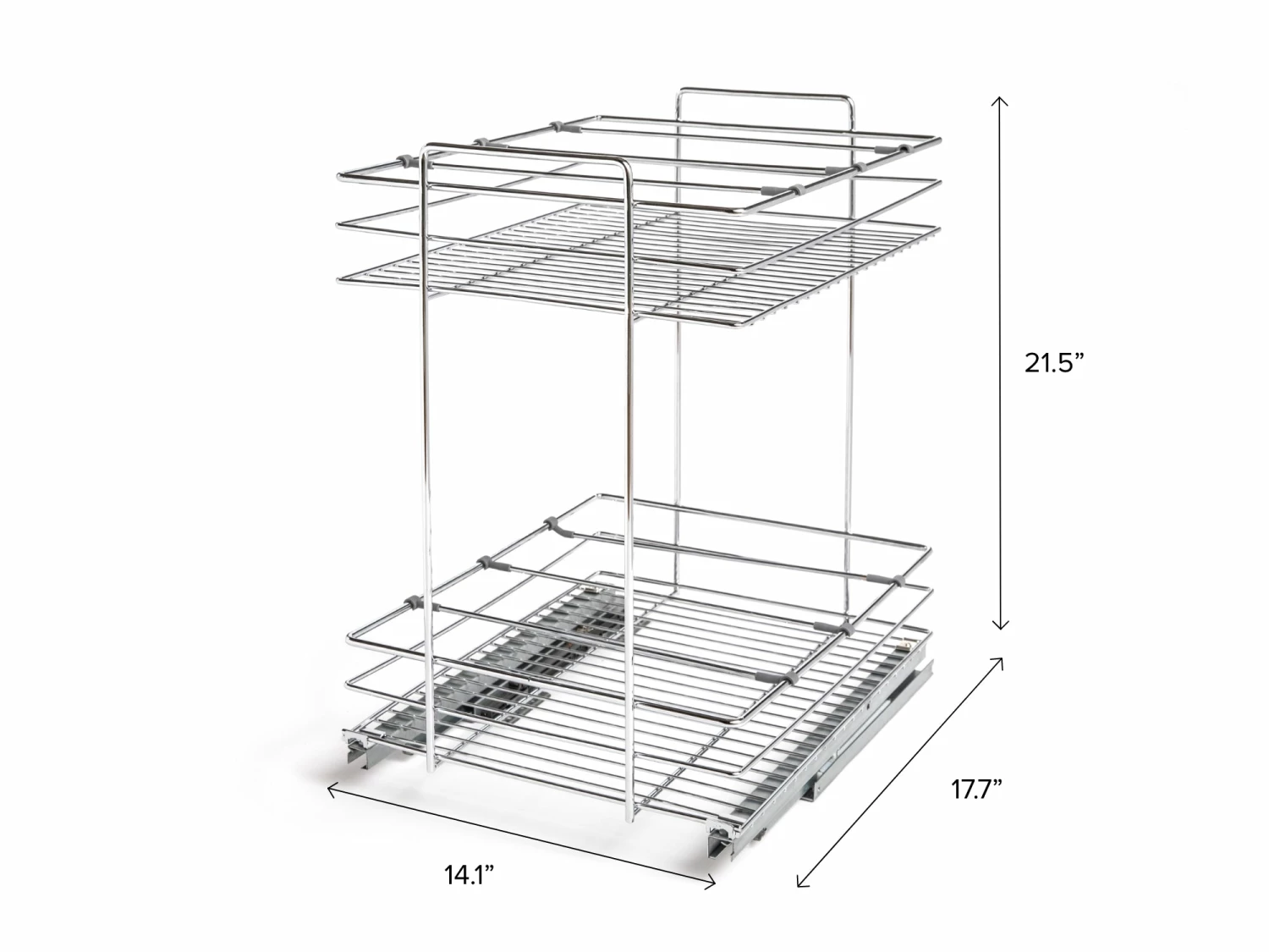 NewAge Products Kitchen Organization Pull Out Double Basket 6 NewAge Products Kitchen Organization Pull Out Double Basket