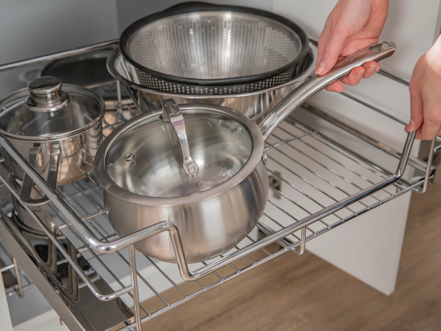 NewAge Products Kitchen Organization Pull Out Basket 6 NewAge Products Kitchen Organization Pull Out Basket