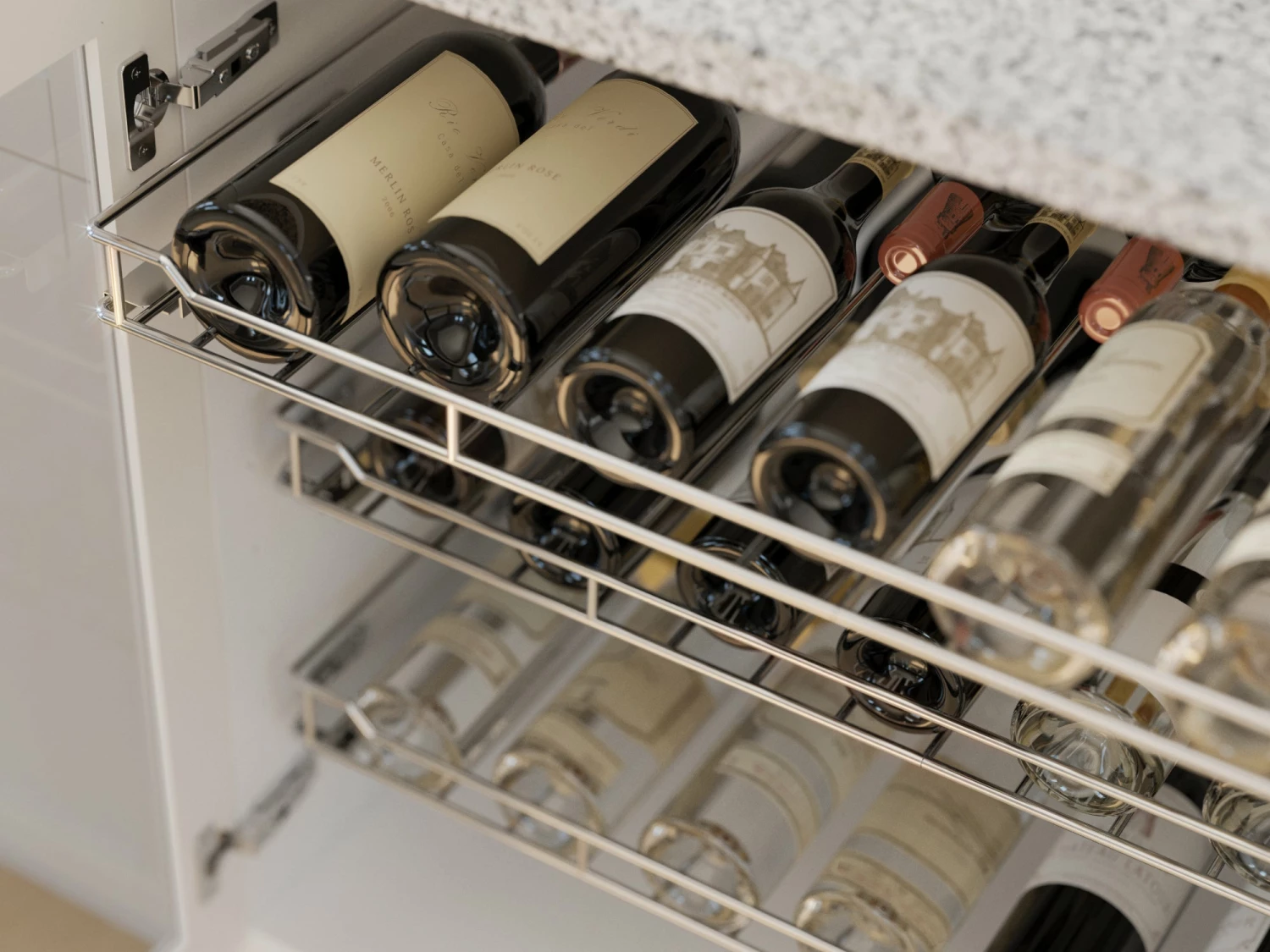 NewAge Products Cabinet Pull Out Bottle Rack 4 NewAge Products Cabinet Pull Out Bottle Rack