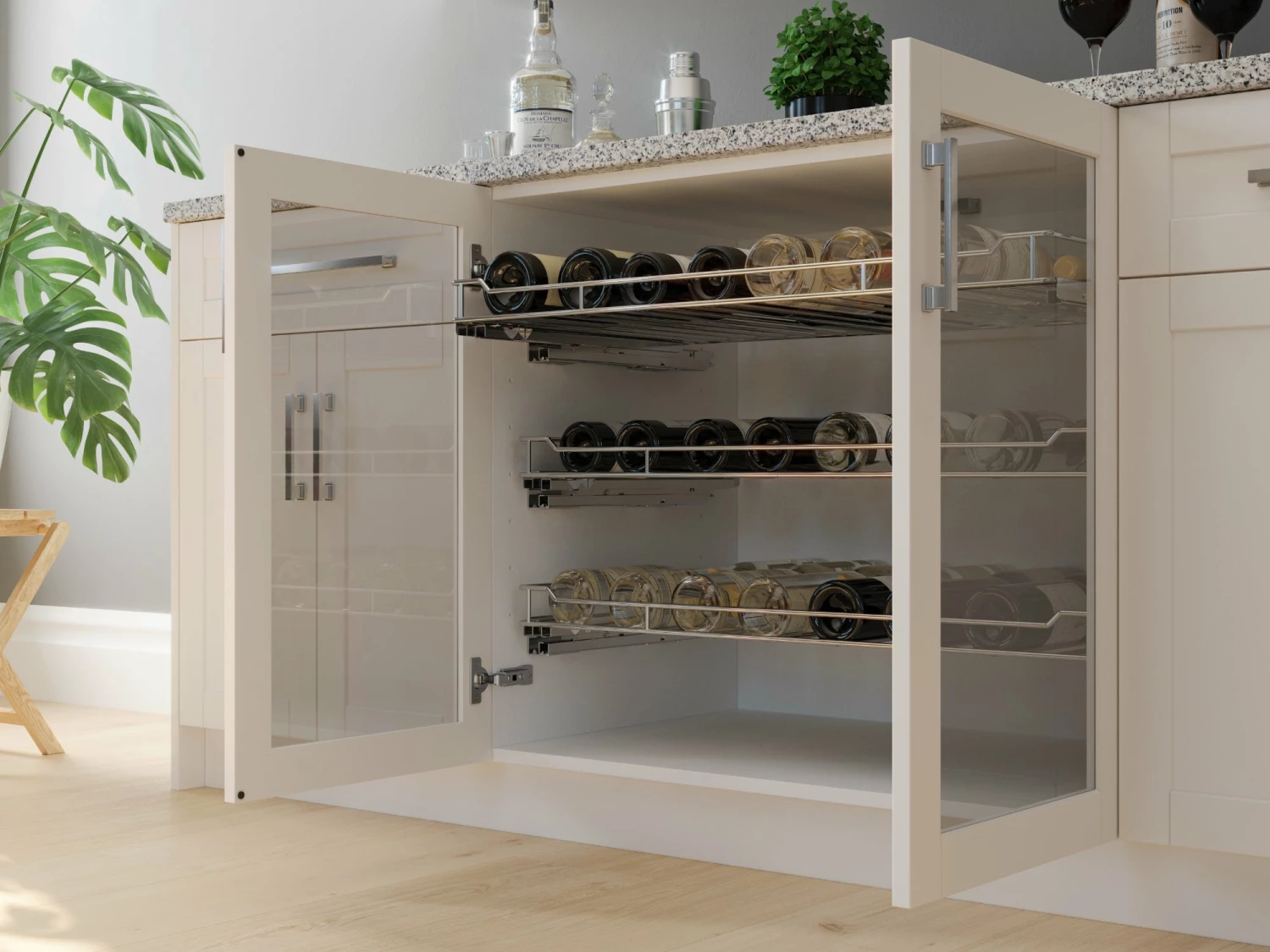 NewAge Products Cabinet Pull Out Bottle Rack 13 NewAge Products Cabinet Pull Out Bottle Rack