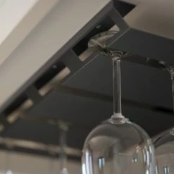 NewAge Products Under Cabinet Hanging Stemware Rack Home Bar Cabinets