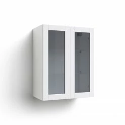 NewAge Products Pantry Cabinets Home Two Glass Door Wall Cabinet