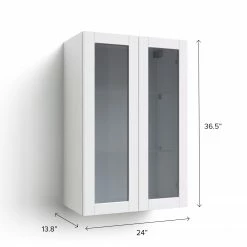 NewAge Products Home Extended Two Glass Door Wall Cabinet