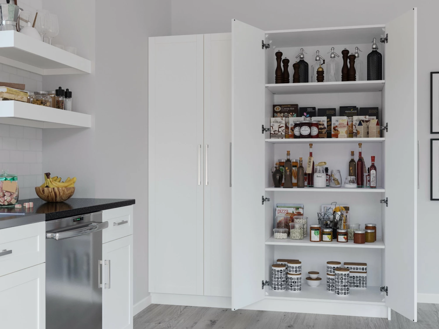 NewAge Products Home Two Door Pantry Cabinet-36 In. Pantry Cabinets 5 NewAge Products Home Two Door Pantry Cabinet-36 In. Pantry Cabinets