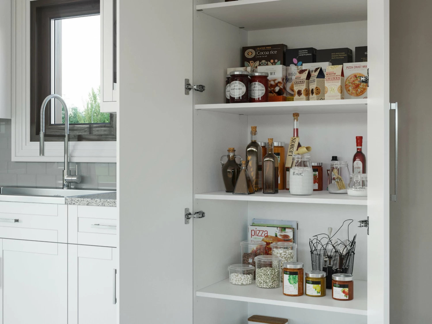 NewAge Products Home Two Door Pantry Cabinet-30 In. 5 NewAge Products Home Two Door Pantry Cabinet-30 In.