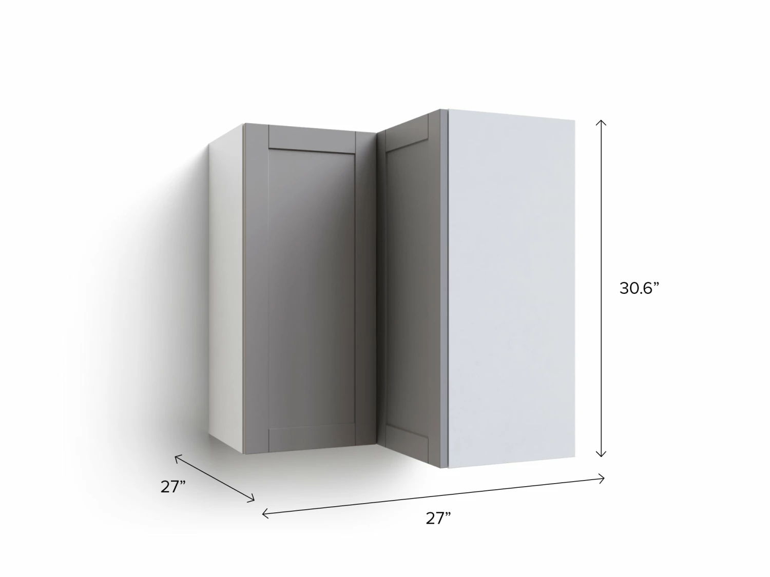 NewAge Products Home Corner Wall Cabinet - 27 Inch 16 NewAge Products Home Corner Wall Cabinet - 27 Inch