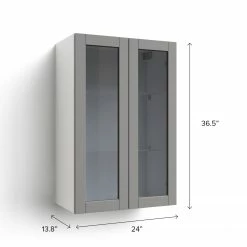 NewAge Products Home Extended Two Glass Door Wall Cabinet