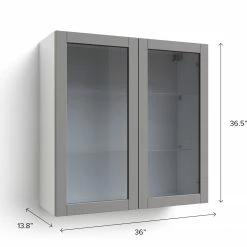 NewAge Products Home Extended Two Glass Door Wall Cabinet
