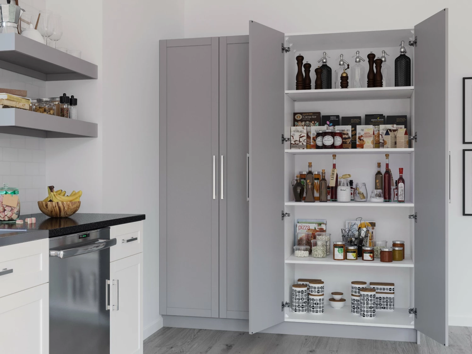 NewAge Products Home Two Door Pantry Cabinet-36 In. Pantry Cabinets 13 NewAge Products Home Two Door Pantry Cabinet-36 In. Pantry Cabinets