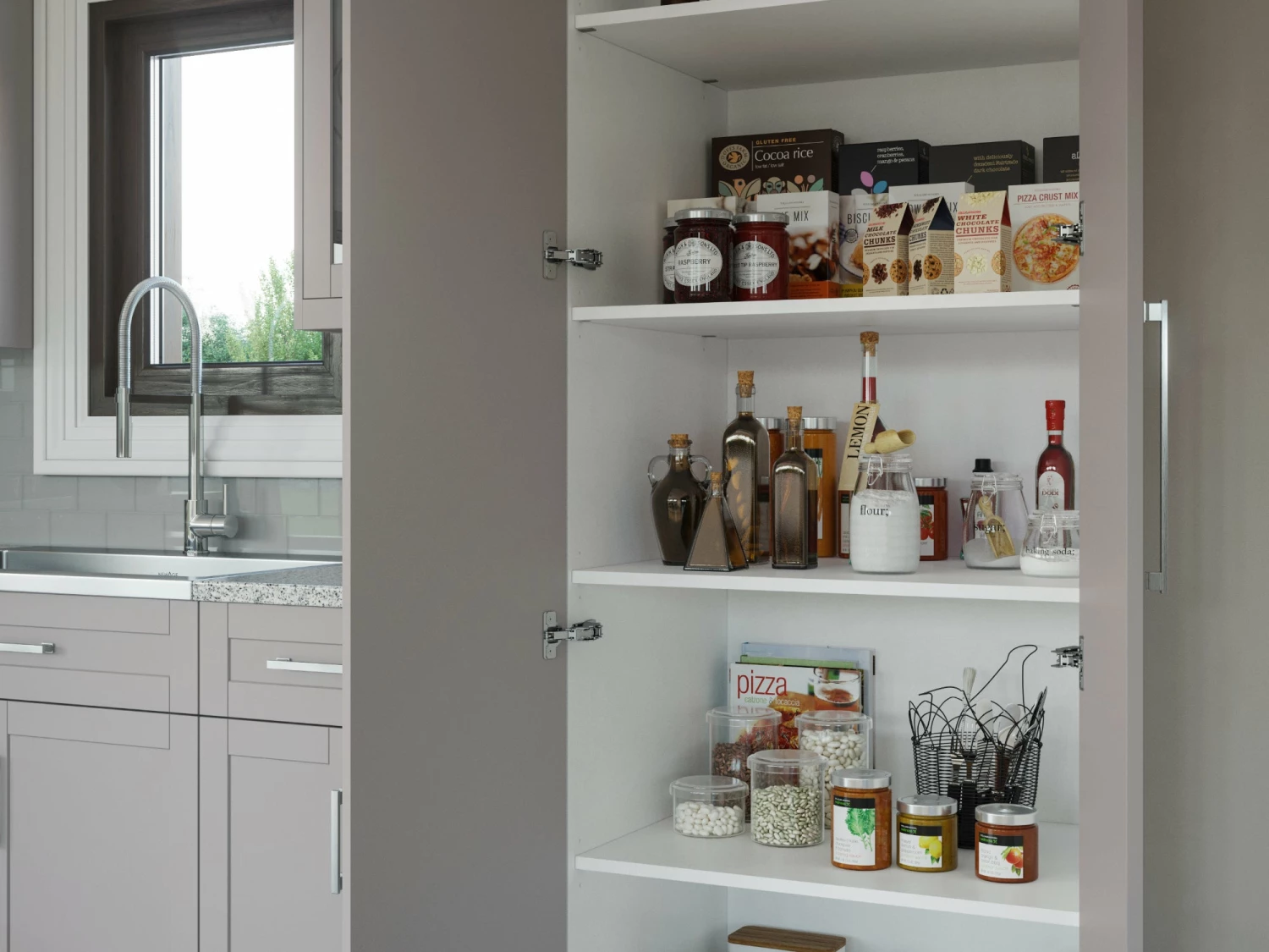 NewAge Products Home Two Door Pantry Cabinet-30 In. 13 NewAge Products Home Two Door Pantry Cabinet-30 In.