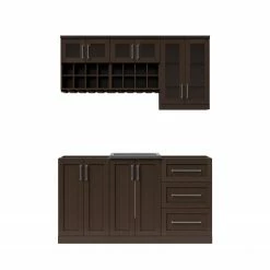 NewAge Products Home Wet Bar 7 Piece Cabinet Set - 21 Inch Home Bar Cabinets 30 NewAge Products Home Wet Bar 7 Piece Cabinet Set - 21 Inch Home Bar Cabinets
