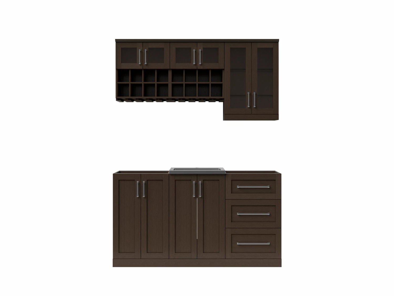 NewAge Products Home Wet Bar 7 Piece Cabinet Set - 21 Inch Home Bar Cabinets 11 NewAge Products Home Wet Bar 7 Piece Cabinet Set - 21 Inch Home Bar Cabinets