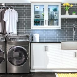 NewAge Products Home Laundry Room 11 Piece Cabinet Set With 36 In. Sink And Faucet