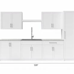NewAge Products Home Laundry Room 11 Piece Cabinet Set With Centered Shelf, Sink And Faucet Laundry Room Cabinets 38 NewAge Products Home Laundry Room 11 Piece Cabinet Set With Centered Shelf, Sink And Faucet Laundry Room Cabinets