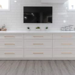 NewAge Products Home Bar 5 Piece Cabinet Set With Granite Countertop And Glass Doors - 24 Inch