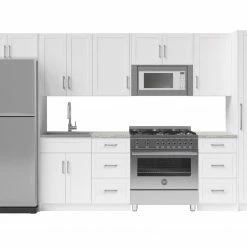 NewAge Products Home Kitchen 13 Piece Cabinet Set With Pantry Cabinet And Sink