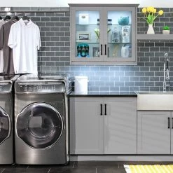 NewAge Products Home Laundry Room 11 Piece Cabinet Set With 36 In. Sink And Faucet