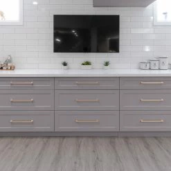 NewAge Products Home Bar 5 Piece Cabinet Set With Granite Countertop And Glass Doors - 24 Inch