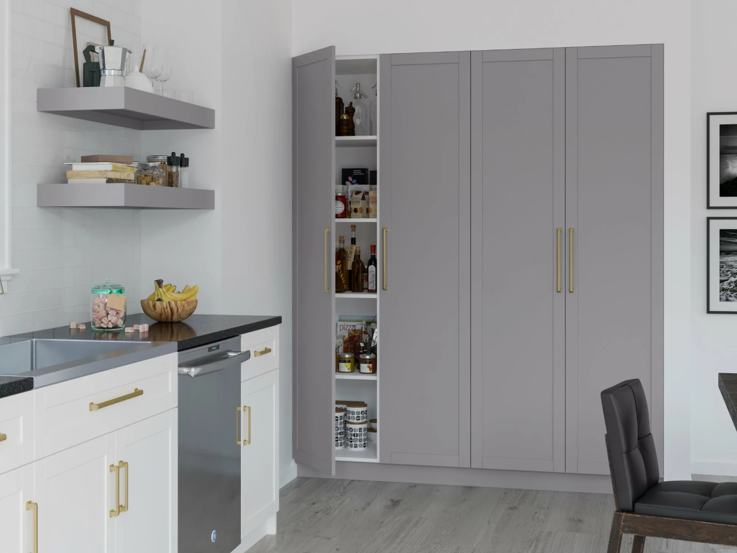 NewAge Products Home Extended Pantry Cabinet With Millwork Shop Kitchen Sets 17 NewAge Products Home Extended Pantry Cabinet With Millwork Shop Kitchen Sets