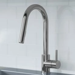 NewAge Products Shop Kitchen Sets 19 In. Overmount Single Bowl Stainless Steel Sink With Classic Pull Down Faucet 19 NewAge Products Shop Kitchen Sets 19 In. Overmount Single Bowl Stainless Steel Sink With Classic Pull Down Faucet