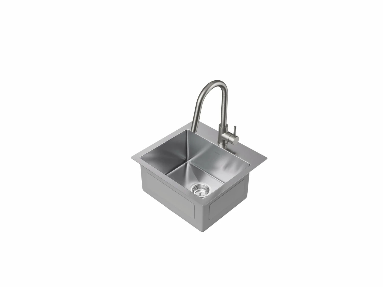 NewAge Products Shop Kitchen Sets 19 In. Overmount Single Bowl Stainless Steel Sink With Classic Pull Down Faucet 1 NewAge Products Shop Kitchen Sets 19 In. Overmount Single Bowl Stainless Steel Sink With Classic Pull Down Faucet