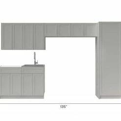 NewAge Products Laundry Room Cabinets Home Laundry Room 9 Piece Cabinet Set With Single Drawer Cabinet, Sink And Faucet 35 NewAge Products Laundry Room Cabinets Home Laundry Room 9 Piece Cabinet Set With Single Drawer Cabinet, Sink And Faucet